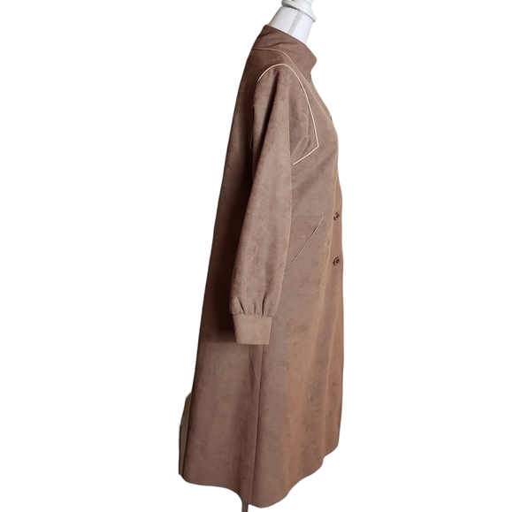 Vintage All Seasons Faux Suede Jacket Sz Medium ? Removable Liner Winter Coat - Picture 2 of 16